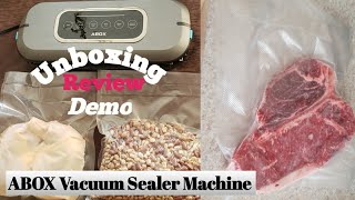 ABOX Vacuum Sealer Machine ReviewDemo 2020 [upl. by Gairc646]