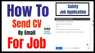 How To Send CV By Email For Job  How To Write A Perfect Email for Safety Job  HSE STUDY GUIDE [upl. by Margarette]