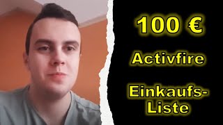 100 Euro Einkaufsliste Activfire Versandkostenfrei im Oktober  PyroMoe [upl. by Yemrots]