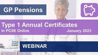 GP Pensions  202122 Type 1 Annual Certificates in PCSE Online [upl. by Mintz]