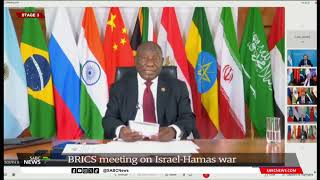 Pres Ramaphosa chairs extraordinary joint BRICS meeting on Middle East [upl. by Egarton975]