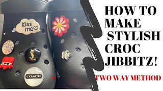 HOW TO MAKE CROC JIBBITZDIY CUTE CROCS JIBBITZ CHARMS [upl. by Bena]