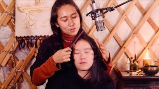 ASMR Whispered Scalp Check and Massage in Cozy Yurt Real Person [upl. by Calvin]