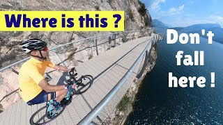 Cycling Italy Garda Lake The most beautiful bike path in the world  Cycling Ciclopista del Garda [upl. by Nylak]