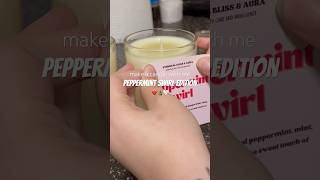 make a candle with me peppermint swirl edition 🤍 peppermint candle candlemaking candlebusiness [upl. by Feld]