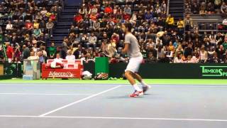 Novak Djokovic  Serbia training session at Pionir hall part 1 [upl. by Ecnav960]