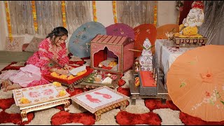 Krishna Kankotri Lekhan  jagmerkampa  Nimantran Wedding films  Modasa [upl. by Yanahs973]