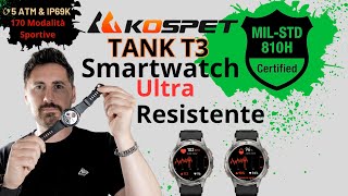 Smartwatch KOSPET TANK T3 Resistente [upl. by Asiulairam594]