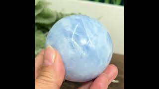 Blue Calcite Sphere Healing Crystal Ball 352g 63mm [upl. by Royall]