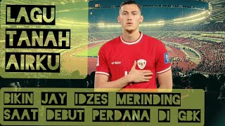 Lagu Tanah Airku di Debut Perdana Jay Idzes  INDONESIA VS VIETNAM timnasindonesia [upl. by Eiuqcaj605]