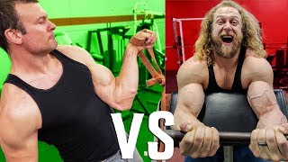 WHO BUILDS BIGGER ARMS Arm Wrestler Vs Bodybuilder [upl. by Melly]