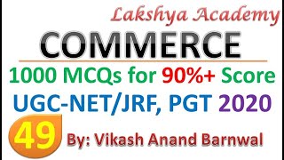 49  1000 Commerce MCQs  Accountant UGCNET PGT CA DSSSB UPTET  By Vikash Anand Barnwal [upl. by Ordnasil]