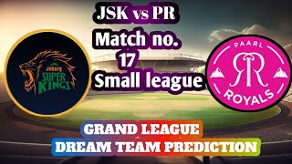 JSK VS PR today match dream 11 predictionpr vs jsk dream 11 team sat20 sat20league [upl. by Harrow263]