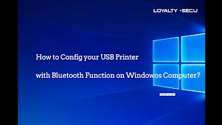 Bluetooth Print server printer adapter for USB Printer via WINDOWS [upl. by Dominy111]