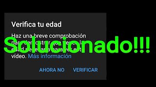 como saltarse la verificacion de edad en youtube [upl. by Zoltai275]