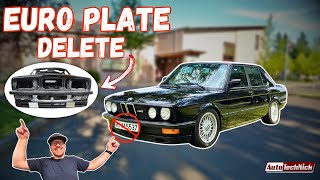 E28 M5 Euro Bumper License Plate DELETE amp Custom ONE Piece Bumper Trim [upl. by Riehl]