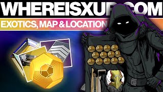 DESTINY 2  WHERE IS XUR  NEW EXOTICS LOCATION MAP  9321  WHEREISXURCOM [upl. by Amal]