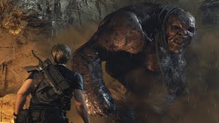 Resident Evil 4  El Gigante Troll Boss Fight 4K [upl. by Parke719]