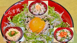 4 WAYS to ENJOY SHIRASU RICE BOWL 🇯🇵 SHIRASU DON [upl. by Odom]