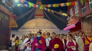 His Holiness Garab Rinpoche at Boudhanath Stupa  Dungse Garab Rinpoche [upl. by Auburn]