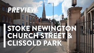 4K WALKING LONDON  From Stoke Newington Church Street to Clissold Park  PREVIEW [upl. by Zachariah]