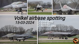 Volkel Airbase  Spotting  F16 Viper  F35 Lightning  Departure amp Landing [upl. by Ambrogio244]