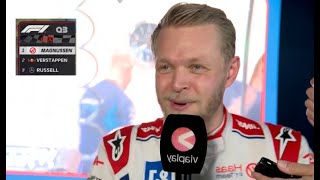 Kevin Magnussens reaction to firstever POLE Danish TV English Speech [upl. by Hathcock]