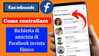 Come controllare lelenco delle richieste di amicizia inviate su Facebook [upl. by Noyad607]