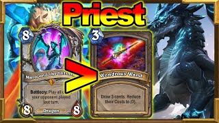 Control Priest Gets Wondrous Wand  The Most Powerful Rogue Card  Ashes of Outland  Hearthstone [upl. by Ojahtnamas879]