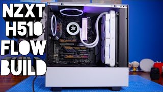 NZXT H510 Flow build guide setup with NZXT Kraken Z63 push pull and more [upl. by Kathryne]