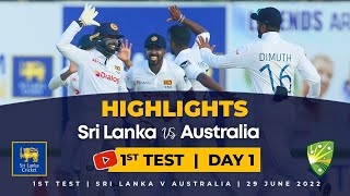 Day 1 Highlights  1st Test Sri Lanka vs Australia 2022 [upl. by Ludovico877]