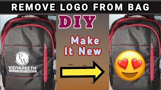 How to remove printed labels on bag  remove logo and sticker prints on bags  DIY [upl. by Sunday559]