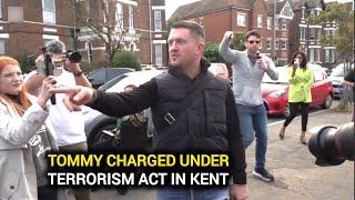 Tommy Robinson has been charged under the Terrorism Act in Kent [upl. by Aikel519]