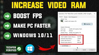 How to Increase Video RAM VRAM amp Boost FPS Without Any Software  Full Guide [upl. by Gettings]