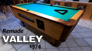 1974 VALLEY POOL TABLE Solid Wood Remake [upl. by Shirah786]