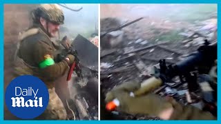 Hellish Bakhmut fighting revealed by Ukraine soldier’s GoPro [upl. by Maclean]