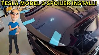 Tesla Model 3 Spoiler Install [upl. by Hirasuna]