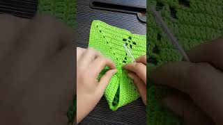 crochet wallet stitching for beginners crochet stitchingideas crochetstitchtutorial share diy [upl. by Netram]