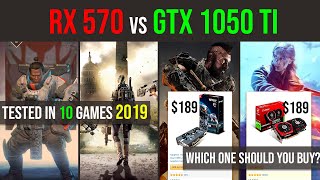 RX 570 4GB vs GTX 1050 Ti tested in 10 GAMES [upl. by Bergess294]