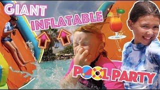 GIANT INFLATABLE POOL PARTY 🎉🏄‍♀️ [upl. by Mandych]