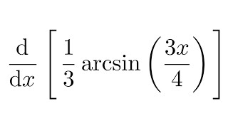 Derivative of 13arcsin3x4 [upl. by Hessney23]