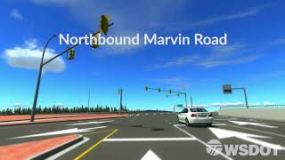 DDI Virtual DriveThrough  Northbound Marvin Road to southbound I5 [upl. by Htedirem128]