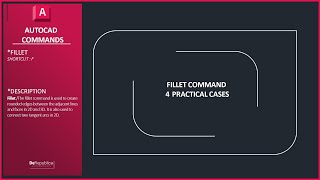 AutoCAD  Fillet Command with 4 use cases [upl. by Tekcirk]