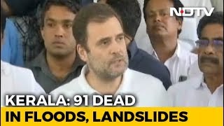 quotTruly Humblingquot Rahul Gandhi Tweets After Visiting FloodHit Wayanad [upl. by Aneladdam]