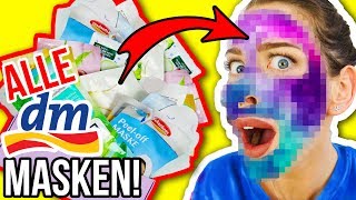 ALLE DM GESICHTSMASKEN in 1 MASKE MISCHEN 😵 CHEMISCHE REAKTION im Experiment [upl. by Dnyletak46]