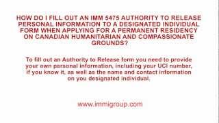 How do I fill out an IMM 5475 form when applying on Humanitarian and Compassionate Grounds [upl. by Magena]