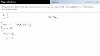 Ciąg arytmetyczny  zadanie 23 [upl. by Nyleahcim981]