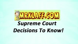 Supreme Court Case Decisions Review Lesson  Mr Klaff [upl. by Niras]