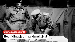 Duitsland geeft zich over  Bevrijdingsjournaal  4 mei 1945 [upl. by Cinimod982]