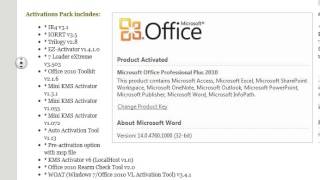 Office 2010 Toolkit and EZActivator 223  Activations Pack [upl. by Audrit553]